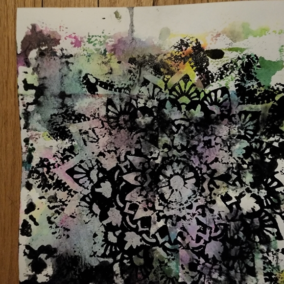 HANDCRAFTED Abstract Frame Painting HANDPAINTED Artwork HANDMADE Wall Art Decor - Picture 9 of 17